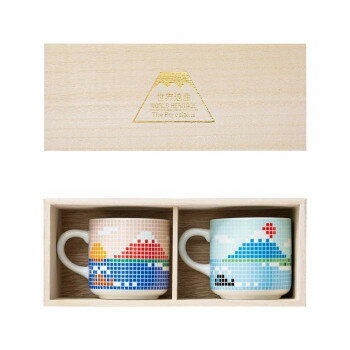 樂天商城 - 西海陶器 波佐見焼 アオアカタイルマグ(小)木箱2入り 17504【メーカー直送：代金引換不可：同梱不可】【北海道・沖縄・離島は配達不可】