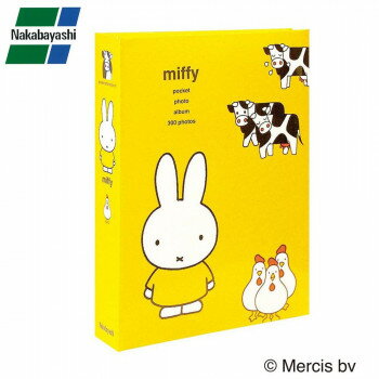 ナカバヤシ ポケットアルバム ディック・ブルーナ ミッフィー 3段ポケット L判 300枚収納 イエ ...