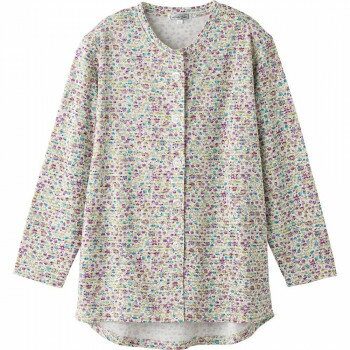 ケアファッション カットマグネット釦カーディガン(指先ストレッチ)(婦人) 赤パープル M～L 82060111【メーカー直送：代金引換不可：同梱不可】【北海道・沖縄・離島は配達不可】