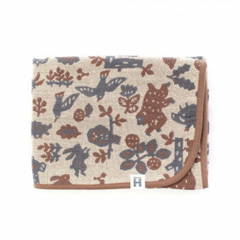 ハートウエル katakata森と動物 マルチケット ブラウン 13954747【メーカー直送：代金 ...