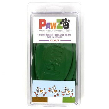 正規輸入品 アメリカ Pawz Dog Boots社製 ポウズ ラバードッグブーツ ダークグリーン XL PZXL【メーカー直送：代金引換不可：同梱不可】【北海道・沖縄・離島は配達不可】
