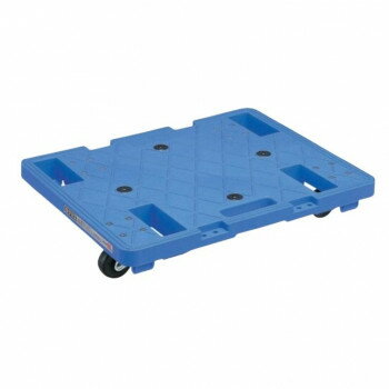 サカエ キャリースタッキング仕様 4輪自在タイプ 600×480×107mm ブルー SC-600RB【メーカー直送：代金引換不可：同梱不可】【北海道・沖縄・離島は配達不可】