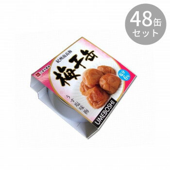 紀州南高梅 梅干缶 うす塩味梅 塩分6％ ×48缶セット【メーカー直送：代金引換不可：同梱不可】【北海道・沖縄・離島は配達不可】