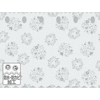 新・防水防カビ カフェカーテン CFC-02 ホワイト(0.15mm厚) 75cm丈×150cm【メーカー直送：代金引換不可：同梱不可】【北海道・沖縄・離島は配達不可】