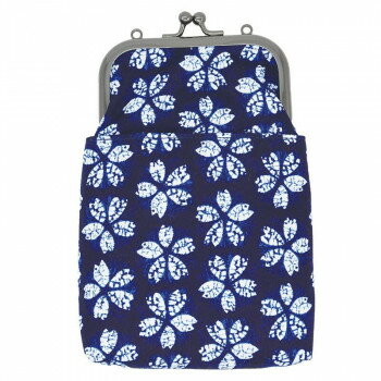 大西賢製販 Ripple がま口2WAY スマホショルダー 絞り桜 藍 GA22-A053【メーカー直送：代金引換不可：同梱不可】【北海道・沖縄・離島は配達不可】