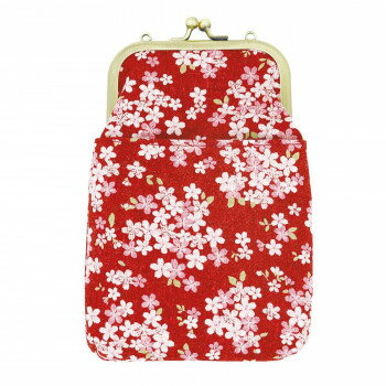 大西賢製販 Ripple がま口2WAY スマホショルダー 小桜 赤 GA22-A049【メーカー直送：代金引換不可：同梱不可】【北海道・沖縄・離島は配達不可】