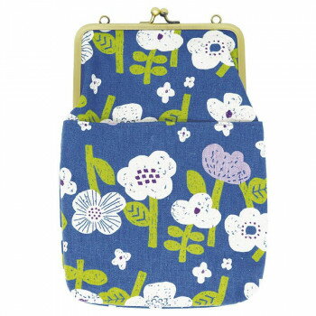 大西賢製販 Ripple がま口2WAY ショルダーバッグ 北欧花柄 ブルー GA27-A031【メーカー直送：代金引換不可：同梱不可】【北海道・沖縄・離島は配達不可】