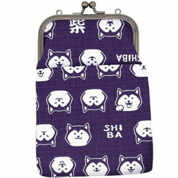 大西賢製販 Ripple がま口2WAY スマホショルダー 柴犬 紫 GA22-A057【メーカー直送：代金引換不可：同梱不可】【北海道・沖縄・離島は配達不可】
