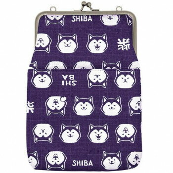 大西賢製販 Ripple がま口2WAY ショルダーバッグ 柴犬 紫 GA27-A035【メーカー直送：代金引換不可：同梱不可】【北海道・沖縄・離島は配達不可】