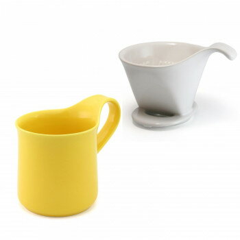 ZERO JAPAN(ゼロジャパン) ドリッパー＆カフェマグセット ドリッパートレイ付 DMZ-16 WH/YP【メーカー..