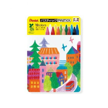 ぺんてる パスティック12色セットバイオマスケース GC2-12 1個入【メーカー直送：代金引換不可：同梱不可】【北海道・沖縄・離島は配達不可】