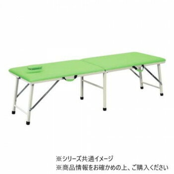 Foldable Bed - 高田ベッド製作所 有孔フタ付粉体ムーブ (折りたたみ式ポータブルベッド) 幅50×長さ180×高さ60cm ライムグリーン TB-187【メーカー直送：代金引換不可：同梱不可】【北海道・沖縄・離島は配達不可】