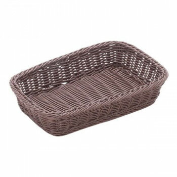 萬洋(まんよう) 樹脂バスケット角長深30号(こげ茶) 91-005C【メーカー直送：代金引換不可：同梱不可】【北海道・沖縄・離島は配達不可】