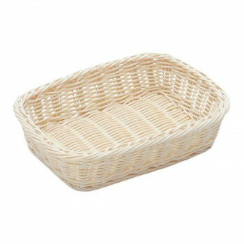 萬洋(まんよう) 樹脂バスケット角長20号 (白) 91-006A【メーカー直送：代金引換不可：同梱不可】【北海道・沖縄・離島は配達不可】