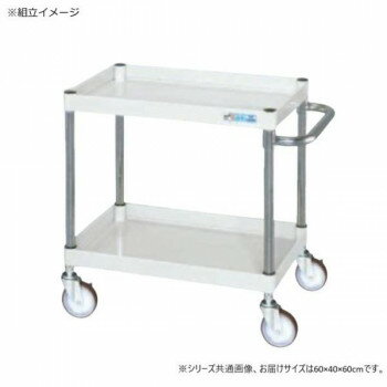 サカエ CSパールワゴン中量タイプ パールホワイト CSP-6062W【メーカー直送：代金引換不可：同梱不可】【北海道・沖縄・離島は配達不可】