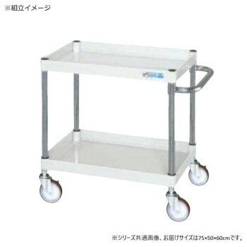 サカエ CSパールワゴン中量タイプ パールホワイト CSP-7562SEW【メーカー直送：代金引換不可：同梱不可】【北海道・沖縄・離島は配達不可】
