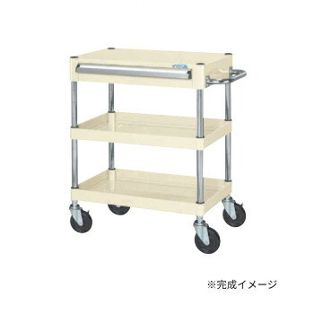 サカエ CSパールワゴン中量タイプ 引出し付 アイボリー CSP-6072AI【メーカー直送：代金引換不可：同梱不可】【北海道・沖縄・離島は配達不可】