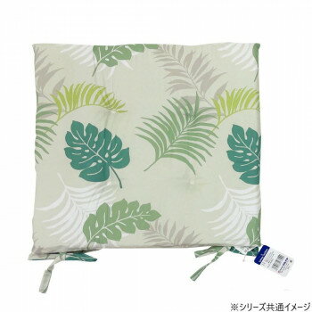 プリントシートクッション モンステラ 40×40cm GN・グリーン 5881【メーカー直送：代金引換不可：同梱不可】【北海道・沖縄・離島は配達不可】