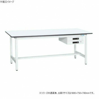 乐天商城 - サカエ 軽量作業台KAタイプ キャビネット2段付 抗菌加工 1800×750×740mm KA-187BMW【メーカー直送：代金引換不可：同梱不可】【北海道・沖縄・離島は配達不可】