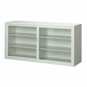 一般書庫/D:515タイプ 6×3深型引違書庫(ガラス戸) 棚板4枚付 ニューグレー COM-N306GW【メーカー直送：代金引換不可：同梱不可】【北海道・沖縄・離島は配達不可】