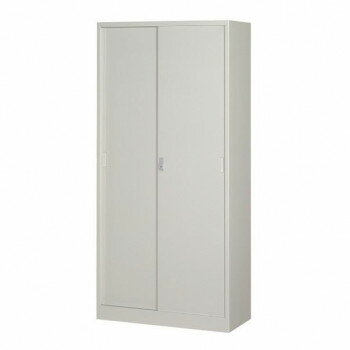 A4対応書庫/D:400タイプ 引違書庫(スチール戸) H1860 棚板4枚付 ニューグレー COM-FS40-G19【メーカー直送：代金引換不可：同梱不可】【北海道・沖縄・離島は配達不可】