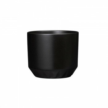 （A） Arabia イローナ プラントポット100X120mm ブラック 1071295【メーカー直送：代金引換不可：同梱不可】【北海道・沖縄・離島は配達不可】