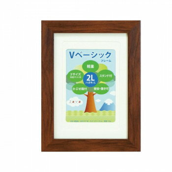 Wall Furniture - Vベーシックフレーム 2L/KG/L判 ブラウン 105-610【メーカー直送：代金引換不可：同梱不可】【北海道・沖縄・離島は配達不可】