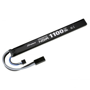 G-FORCE ジーフォース Noir LiPo 7.4V 1100mAh AK対応型 ロングタイプ GFG908【メーカー直送：代金引換不可：同梱不可】【北海道・沖縄・離島は配達不可】