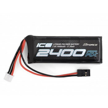 G-FORCE ICE LiPo 7.4V 2400mAh(受信機用 ストレート型) GFG103【メーカー直送：代金引換不可：同梱不可】【北海道・沖縄・離島は配達不可】