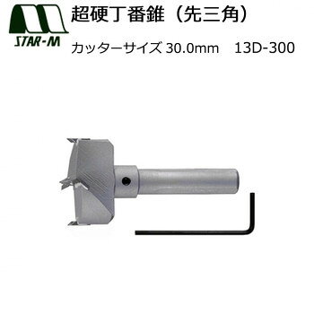 スターエム 超硬丁番錐(先三角) 30.0 13D-300【メーカー直送：代金引換不可：同梱不可】【北海道・沖縄・離島は配達不可】
