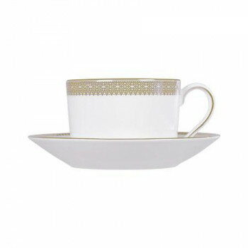 (B) ウェッジウッド 　V.W.ヴェラ レース ゴールド ティーカップ＆ソーサー Boxed　1058011【メーカー直送：代金引換不可：同梱不可】..