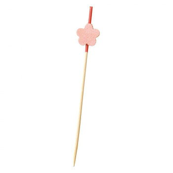 萬洋 飾り串 梅 (桃) 12cm 100本入 18-389C【メーカー直送：代金引換不可：同梱不可】【北海道・沖縄・離島は配達不可】