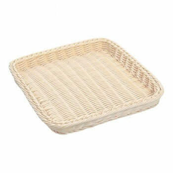 萬洋(まんよう) 樹脂バスケット角浅30号(白) 91-104A【メーカー直送：代金引換不可：同梱不可】【北海..