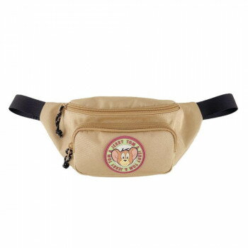 トムとジェリー シリコンアップリケ付ボディバッグ ベージュ F231055-21【メーカー直送：代金引換不可：同梱不可】【北海道・沖縄・離島は配達不可】
