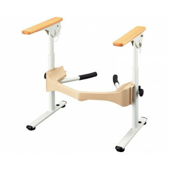 安寿 洋式トイレ用フレーム S-はねあげR-2 533-087 木製ひじ掛け 312254 T0782【メーカー直送：代金引換不可：同梱不可】【北海道・沖縄・離島は配達不可】