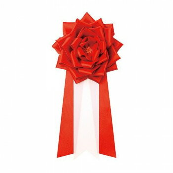 タカ印 記章 リボンバラ 特大 赤 38-310 6個【メーカー直送：代金引換不可：同梱不可】【北海道・沖縄..