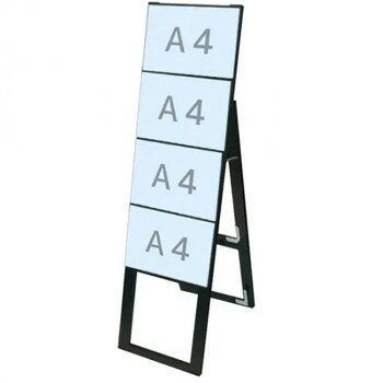 Whiteboard, Blackboard Goods - TOKISEI 常磐精工 ブラックカードケーススタンド看板 A4横4片面ハイ BCCSK-A4Y4KH【メーカー直送：代金引換不可：同梱不可】【北海道・沖縄・離島は配達不可】