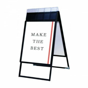常磐精工 ポスターグリップスタンド看板パンフレットケース付(屋外用) A1両面ブラック PGSKP-A1RB-G【メーカー直送：代金引換不可：同梱不可】【北海道・沖縄・離島は配達不可】