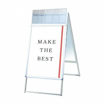 常磐精工 ポスターグリップスタンド看板パンフレットケース付(屋外用) A1両面シルバー PGSKP-A1RS-G【メーカー直送：代金引換不可：同梱不可】【北海道・沖縄・離島は配達不可】