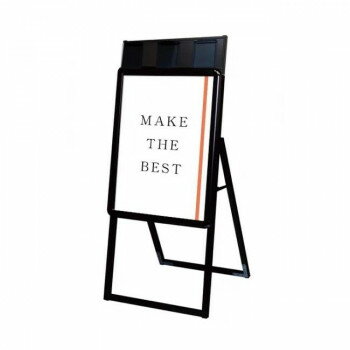 常磐精工 ポスターグリップスタンド看板パンフレットケース付(屋内用) A2片面ブラック PGSKP-A2KB【メーカー直送：代金引換不可：同梱不可】【北海道・沖縄・離島は配達不可】