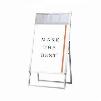 常磐精工 ポスターグリップスタンド看板パンフレットケース付(屋内用) B2片面シルバー PGSKP-B2KS【メーカー直送：代金引換不可：同梱不可】【北海道・沖縄・離島は配達不可】
