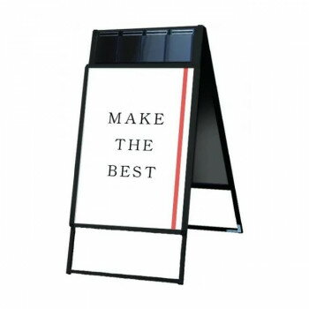 常磐精工 ポスターグリップスタンド看板パンフレットケース付(屋内用) B2両面ブラック PGSKP-B2RB【メーカー直送：代金引換不可：同梱不可】【北海道・沖縄・離島は配達不可】