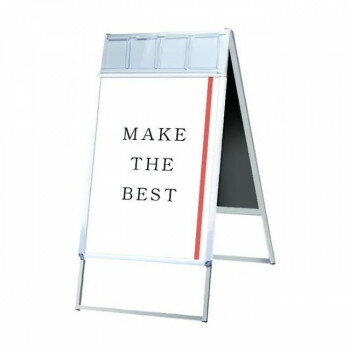 常磐精工 ポスターグリップスタンド看板パンフレットケース付(屋内用) B2両面シルバー PGSKP-B2RS【メーカー直送：代金引換不可：同梱不可】【北海道・沖縄・離島は配達不可】