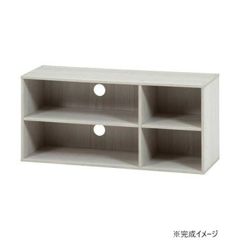 Md Racks - 不二貿易 C/D:43872 TVラック 89 ホワイトウォッシュ【メーカー直送：代金引換不可：同梱不可】【北海道・沖縄・離島は配達不可】