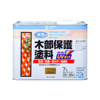 カンペハピオ ペンキ 塗料 水性木部保護塗料　スプルース　7L【メーカー直送：代金引換不可：同梱不可 ...