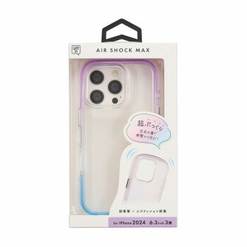 乐天商城 - AIR SHOCK MAX iPhone16pro対応 パープル×ブルー i38RiJA03【メーカー直送：代金引換不可：同梱不可】【北海道・沖縄・離島は配達不可】