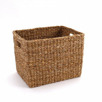 Storage Box - 志成販売 シーグラスのストッカーバスケット(L) 320006【メーカー直送：代金引換不可：同梱不可】【北海道・沖縄・離島は配達不可】