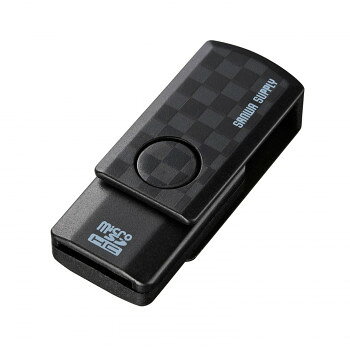 サンワサプライ microSD カードリーダー ブラック ADR-MCU2SWBK【メーカー直送：代...