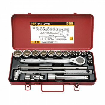 乐天商城 - トップ工業(TOP) ソケットレンチセット(差込角12.7mm) 18点 SWS-413【メーカー直送：代金引換不可：同梱不可】【北海道・沖縄・離島は配達不可】