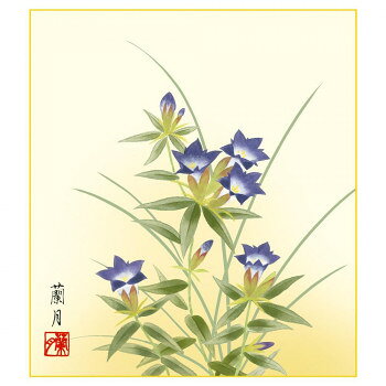 色紙 吉井蘭月 桔梗 24.2×27.2cm K5-021C【メーカー直送：代金引換不可：同梱不可...